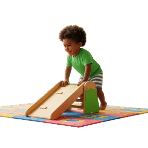 crianças explorando materiais em experiências significativas na creche