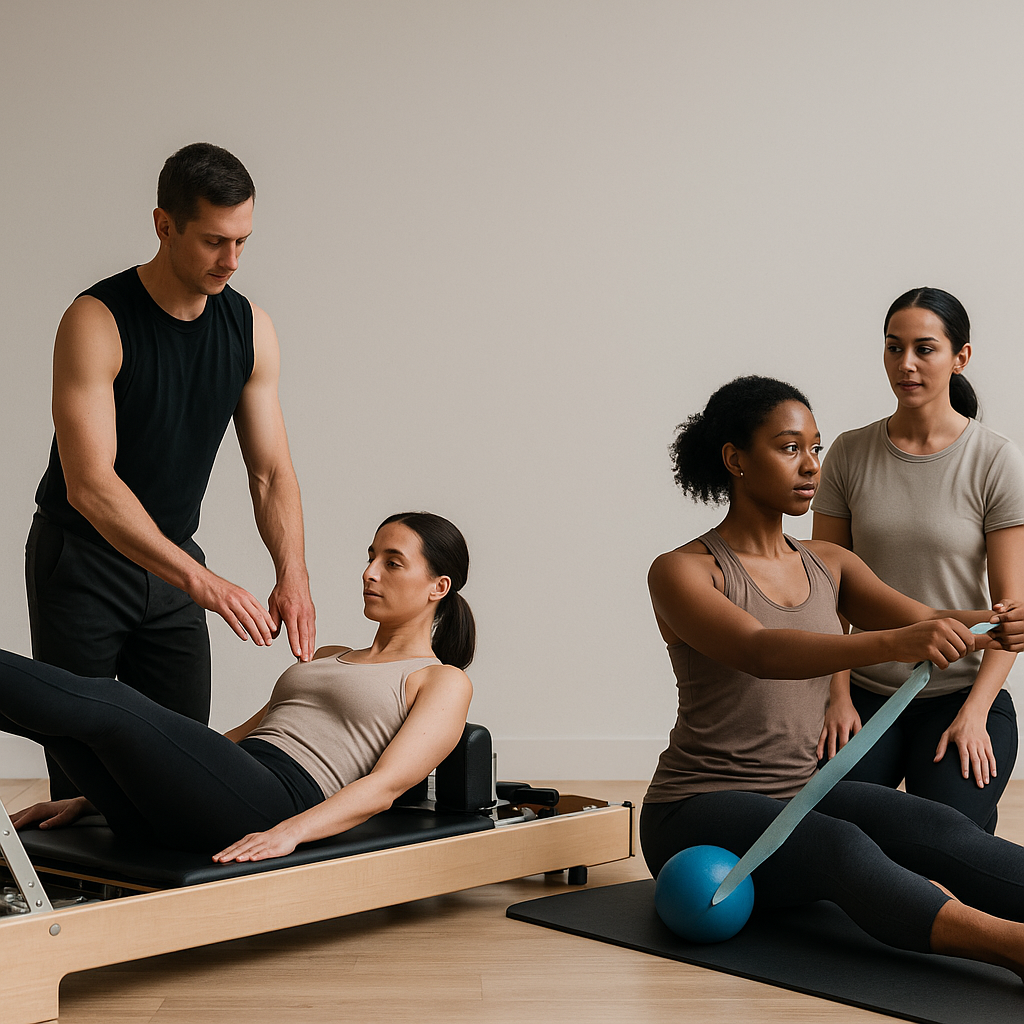 Pilates clássico e contemporâneo nos equipamentos do estúdio