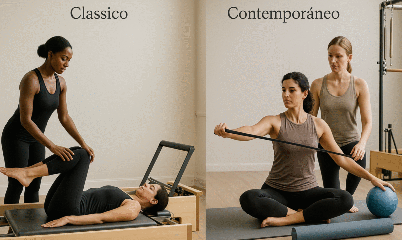 Diferença entre Pilates clássico e contemporâneo
