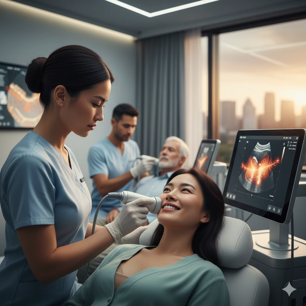 Ultrassom microfocado garante segurança com ajuste por camadas