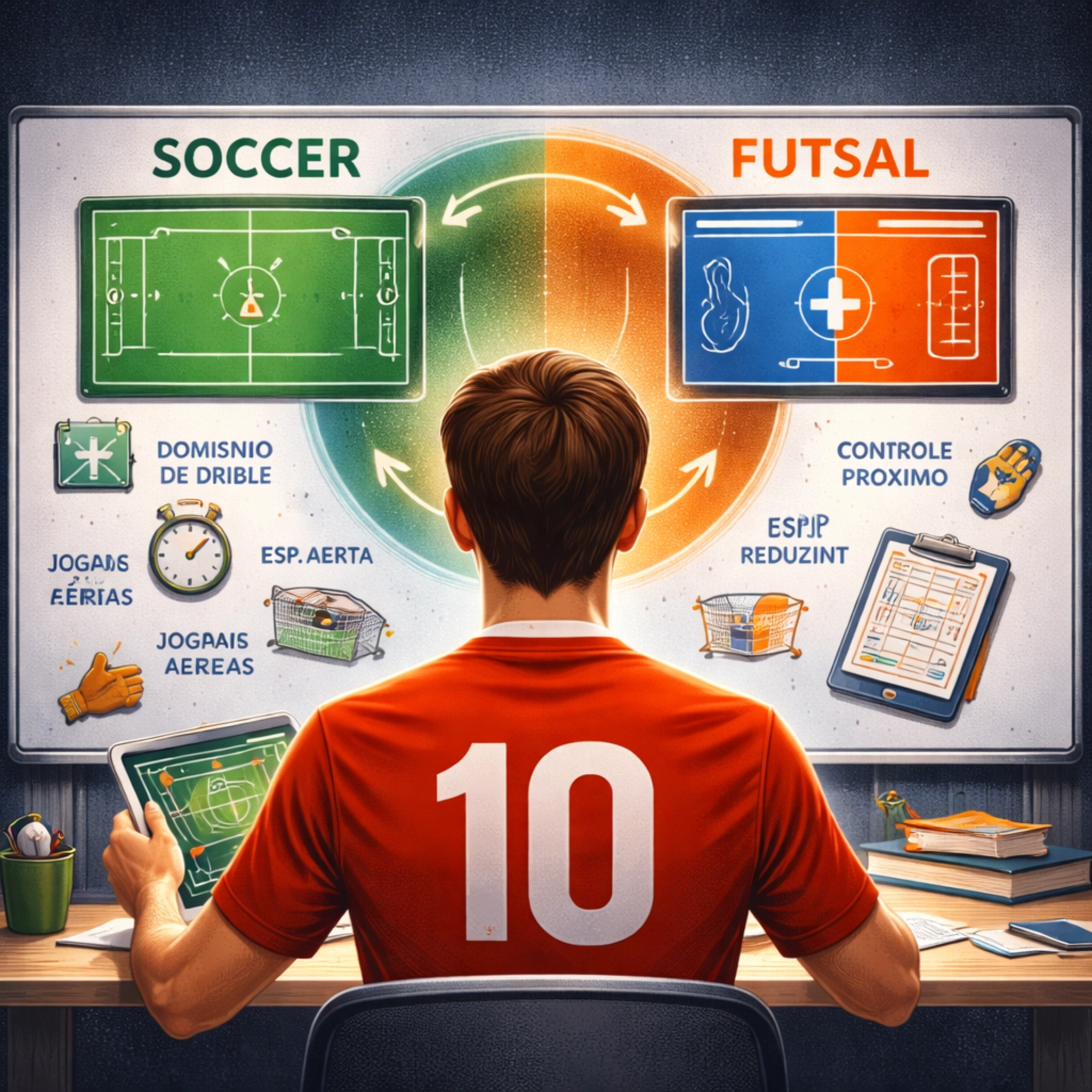 Integração futebol e futsal conectando modelo de jogo e treino com princípio claro