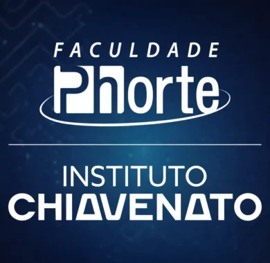 Identidade visual da parceria entre Faculdade Phorte e Instituto Chiavenato.
