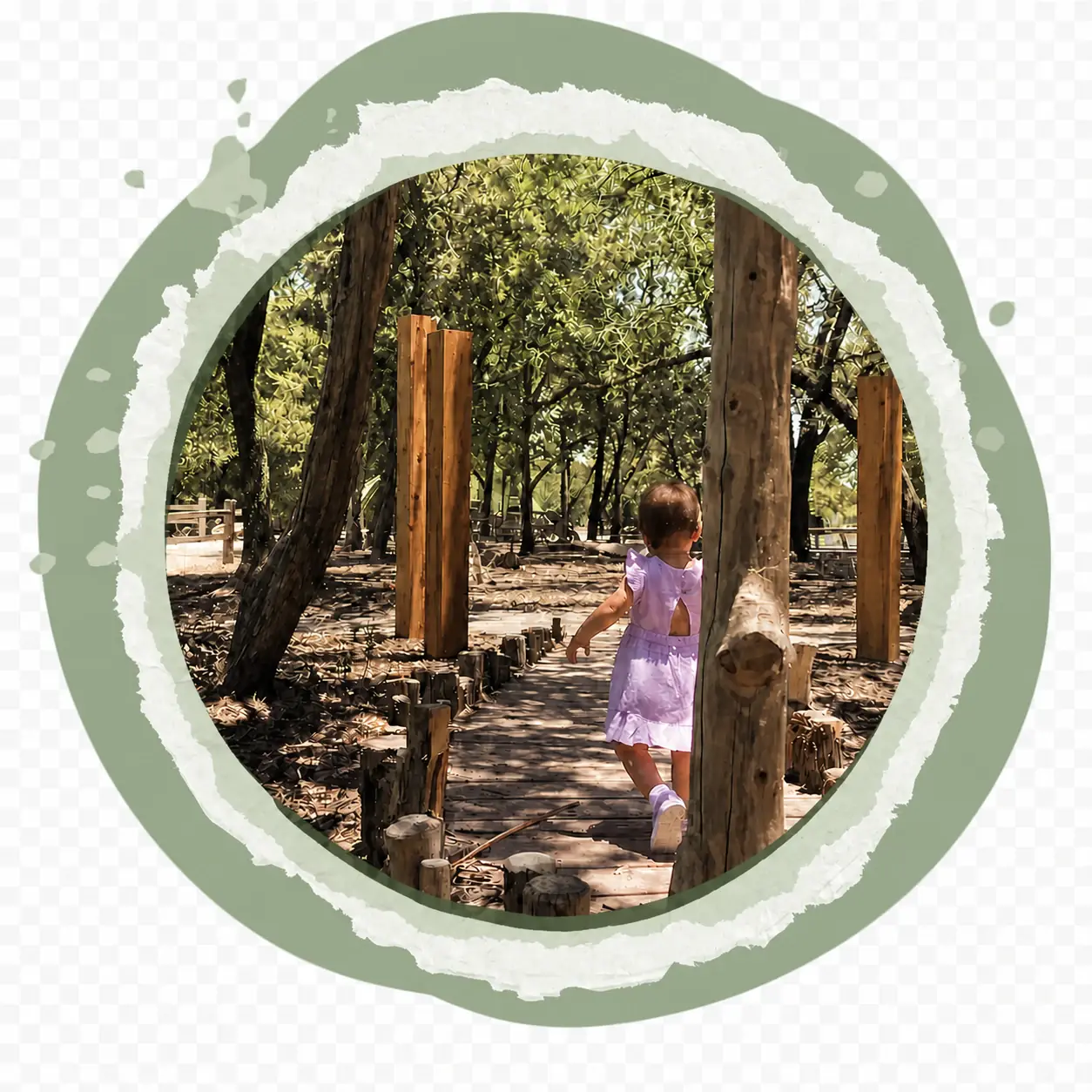 Criança explorando um ambiente de educação infantil