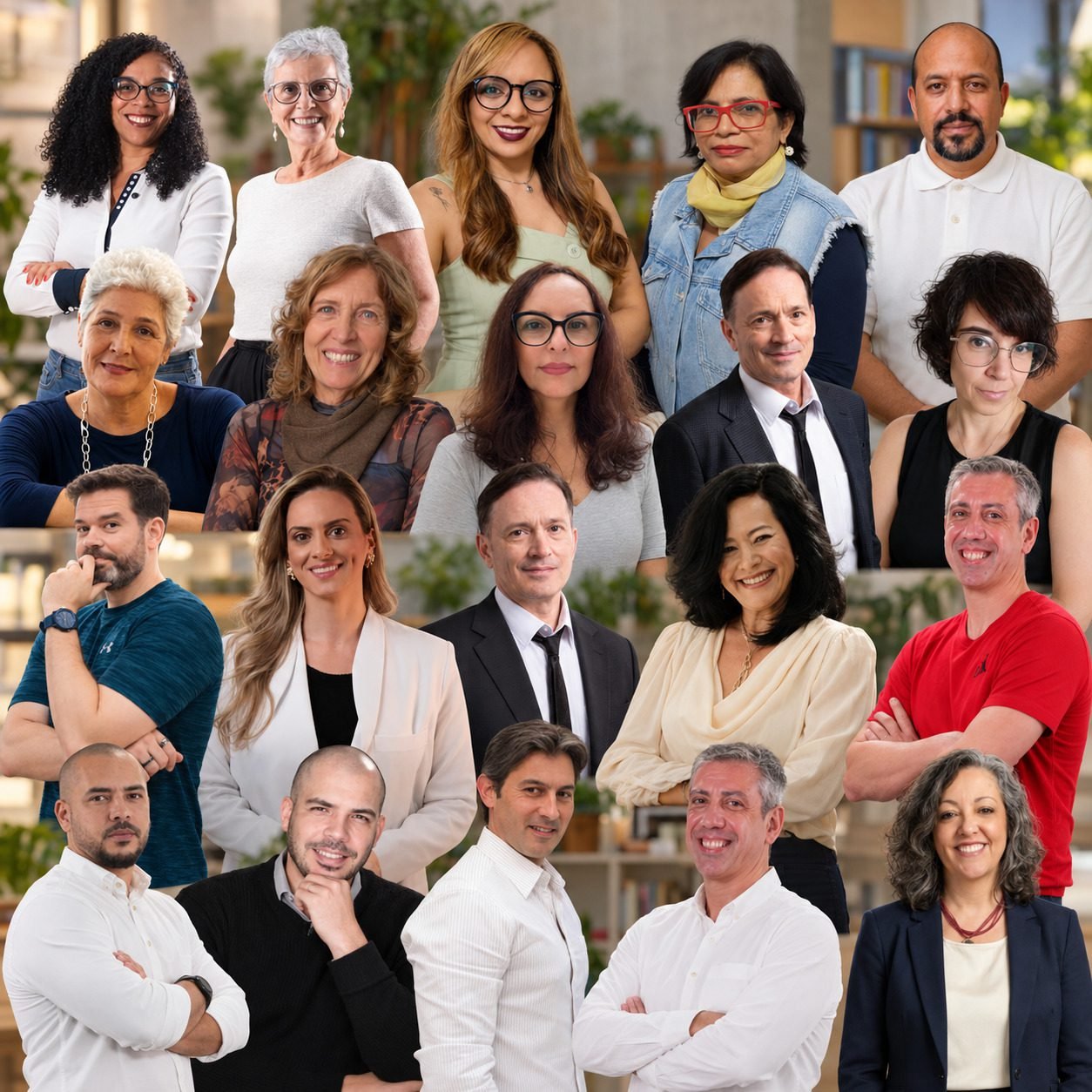 Dia do Professor: montagem fotográfica dos coordenadores e docentes da Pós Phorte