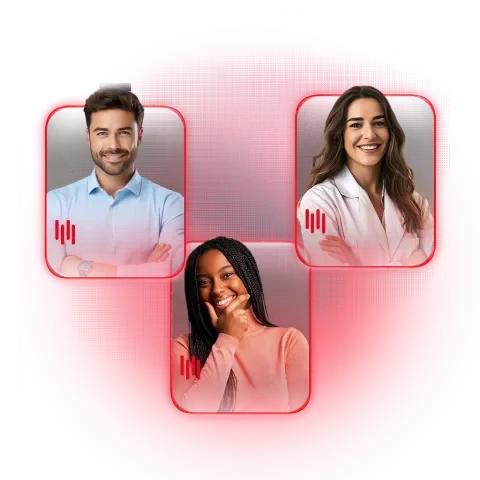 Imagem institucional Phorte com profissionais de diferentes áreas